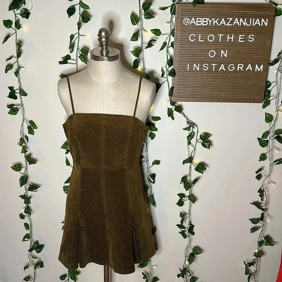 Urban Outfitters Kensie Corduroy Lace Back Mini Dress NWT - Picture 4 of 9